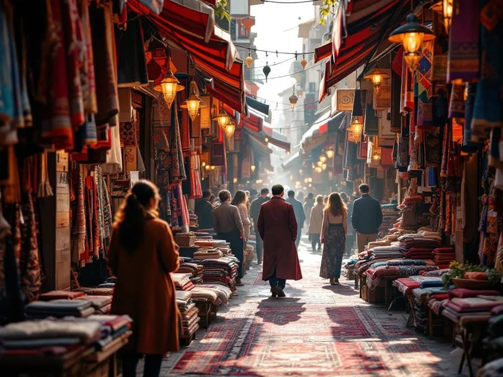 Colorful fabric rolls in a textile factory production line