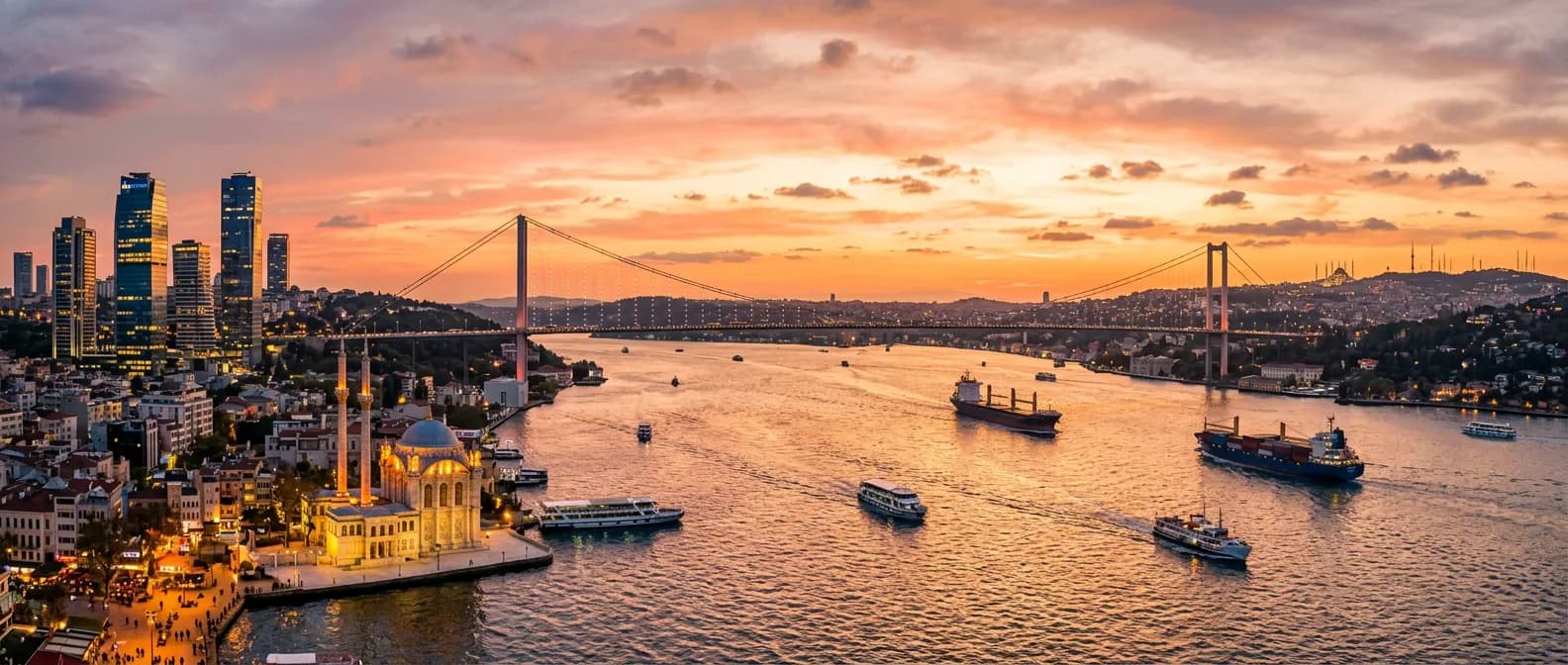İstanbul silueti - Uluslararası ticaret kapısı