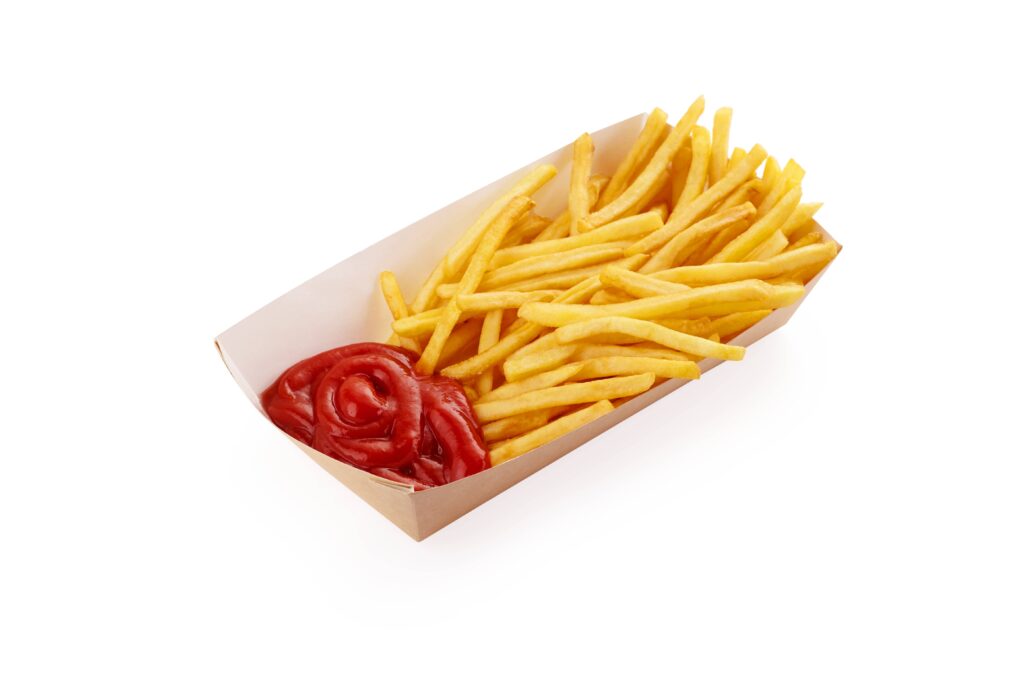 Packaging for burger, french fries, ciabatta