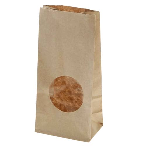 Paper bags with a window