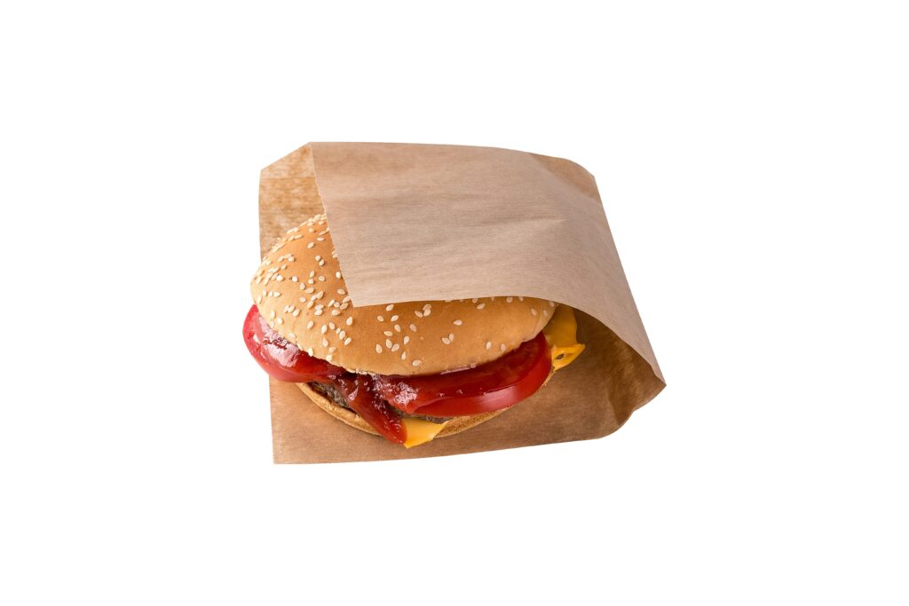 Paper corners  for burgers and sandwiches